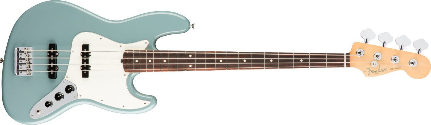 Fender American Pro Jazz Bass, diapasón de palisandro, gris sónico