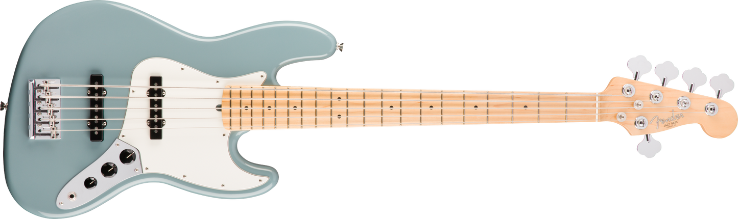 Fender American Pro Jazz Bass V, diapasón de arce, gris sónico