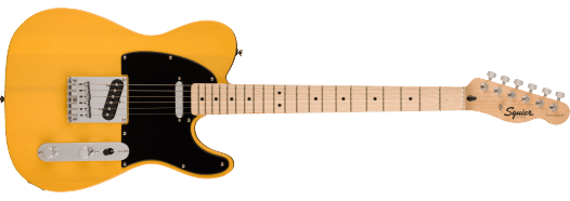Squier Sonic Telecaster, Maple Fingerboard, Black Pickguard, Butterscotch Blonde