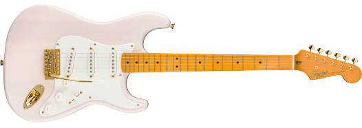 Squier FSR Classic Vibe '50s Stratocaster, diapasón de arce, golpeador Parchment, herrajes dorados, cuerpo blanco rubio