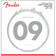 Cuerdas Fender Super Bullet®, acero niquelado, punta de bala, calibre 3250L, calibres .009-.042, (6)
