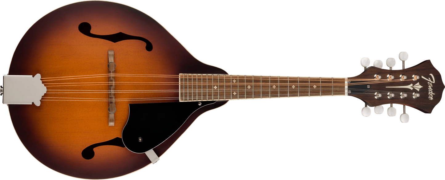 Mandolina Fender PM-180E, diapasón de nogal, tono coñac envejecido