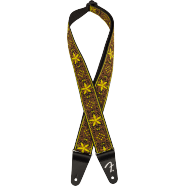 Fender Pasadena Woven Strap, Yellow Wallflower, 2"