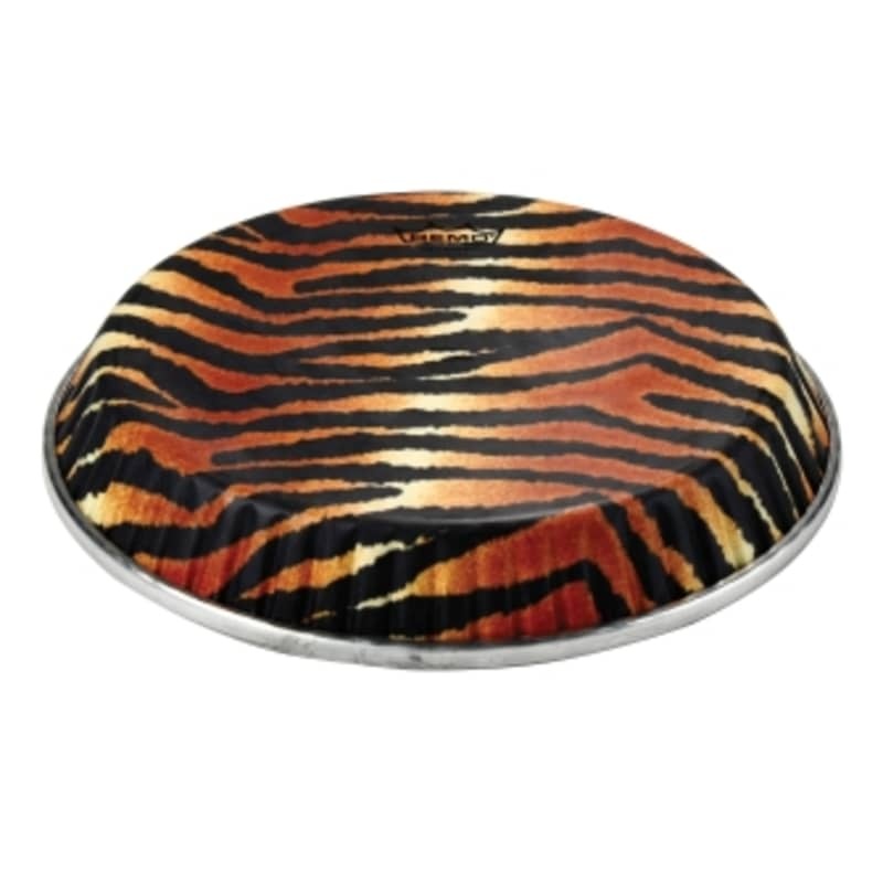 REMO **Special Order**, Conga Drumhead, Symmetry, 11.06" D4, SKYNDEEP®, "Tiger Stripe" Graphic