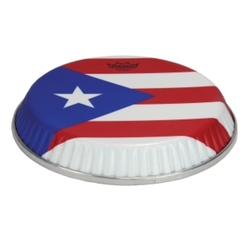 REMO **Pedido especial**, Parche de conga, Symmetry, 11.75" D1, SKYNDEEP®, Gráfico de la bandera de Puerto Rico