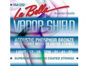 Cuerdas para guitarra acústica La Bella VSA1256 Vapor Shield - Light 12-52