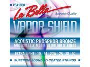 Cuerdas para guitarra acústica La Bella VSA1050 Vapor Shield - Extra ligeras 10-50