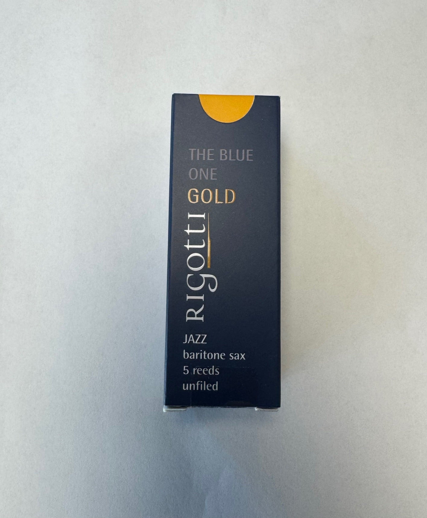 Rigotti RG5.JSB Gold Jazz Baritone Saxophone Reeds- 3 Medium (5-Pack)