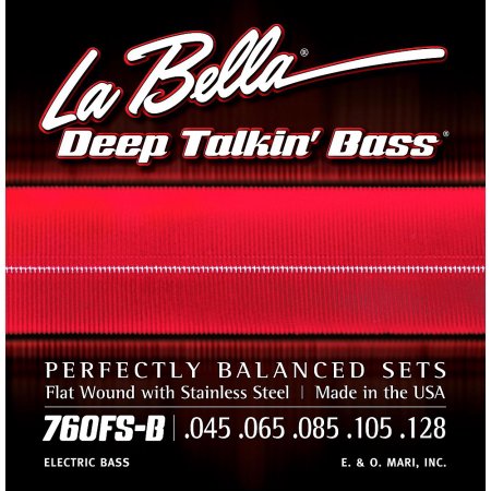 La Bella 760FS-B Deep Talkin' Bass, Flats, 5 cuerdas - Estándar 45-128