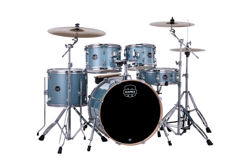 Mapex Venus 5-piece Fusion Complete Drum Set - Aqua Blue Sparkle