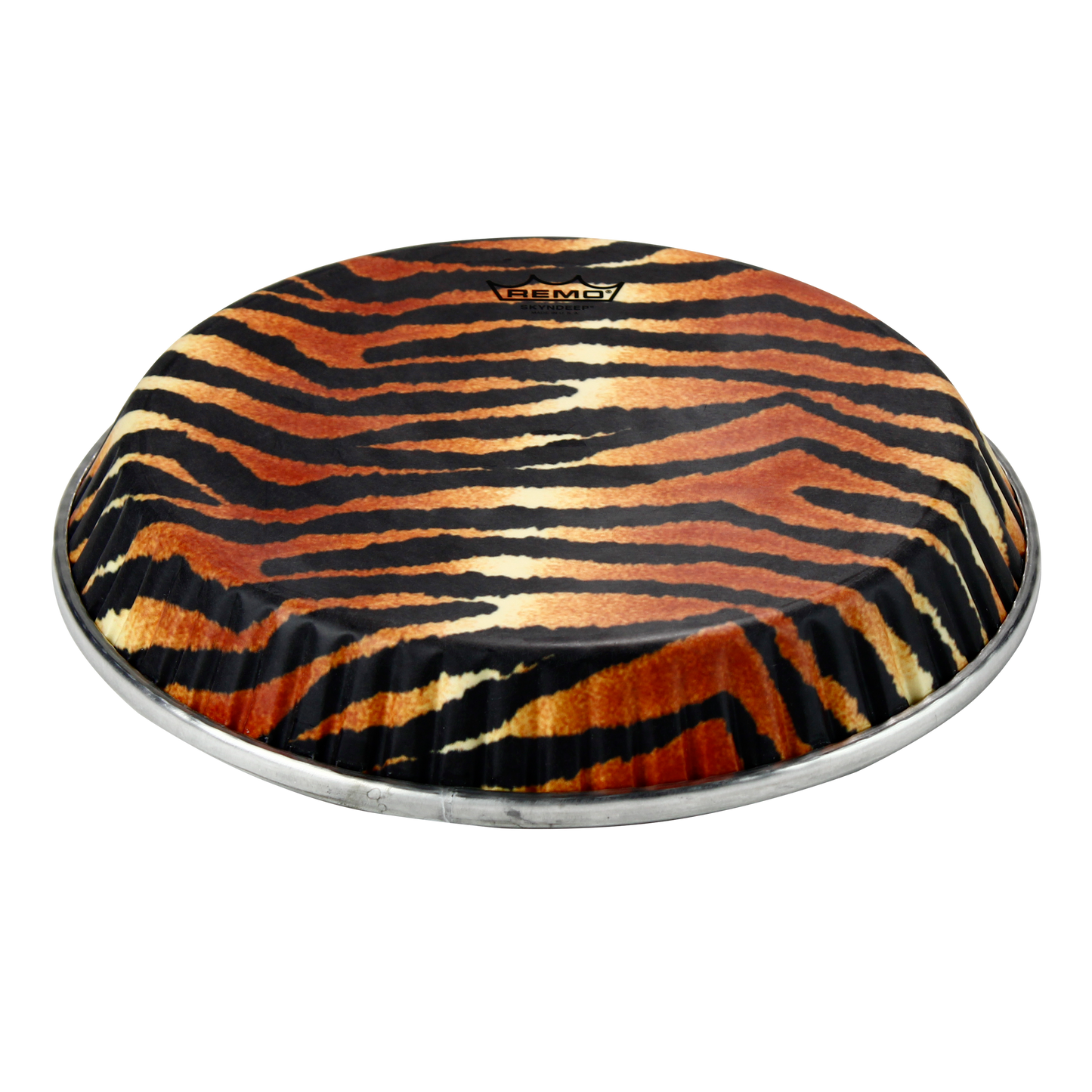 Remo Conga Drumhead (GB), Symmetry, 11.75" D1, Skyndeep, 'Tiger Stripe' Graphic