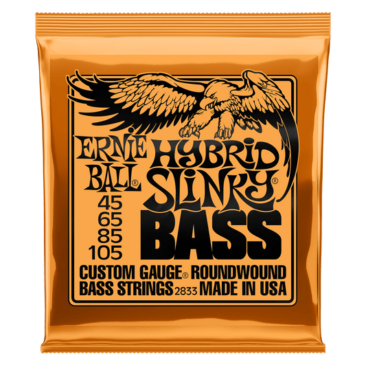 Cuerdas para bajo eléctrico Ernie Ball 2833 Hybrid Slinky entorchadas en níquel - 0,045-0,105 P02833