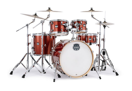 Mapex Mars Birch 5 Piece Rock Shell Pack, Blood Orange Sparkle (OR)