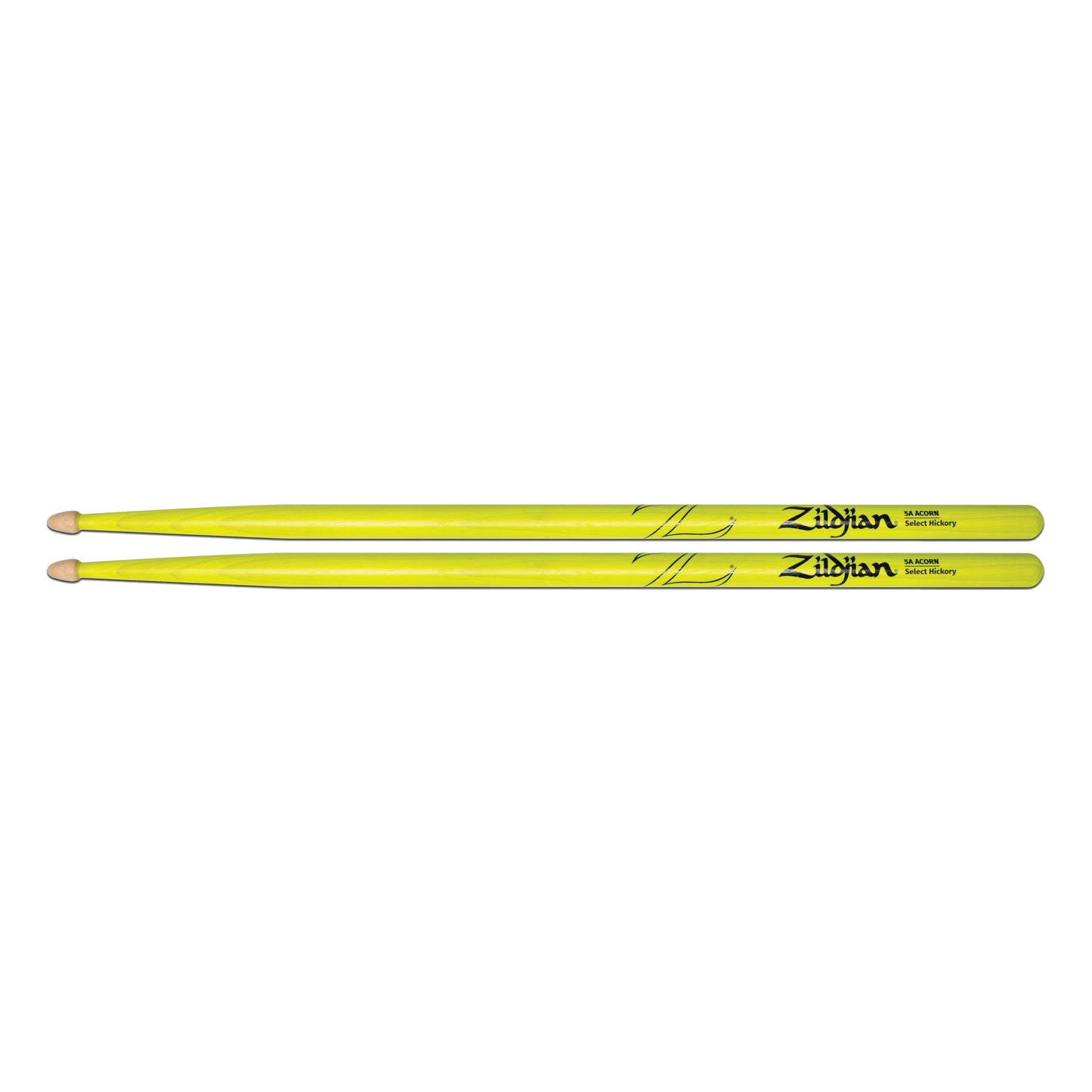 Zildjian Acorn Drumsticks - 5A - Neon Yellow
