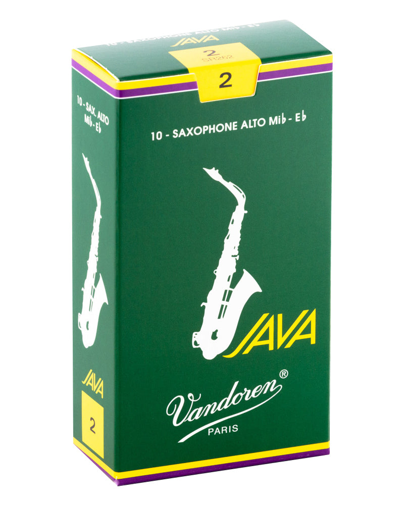 Cañas Vandoren SR262 - JAVA Green para saxofón alto - 2.0 (paquete de 10)