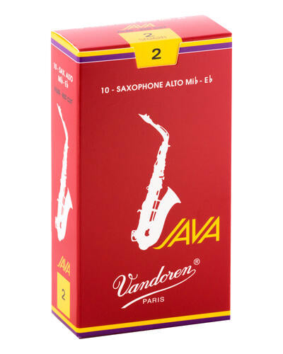 Cañas Vandoren SR262R - JAVA RED para saxofón alto - 2 (paquete de 10)