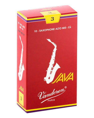 Vandoren SR263R - Cañas para saxofón alto JAVA RED - 3 (paquete de 10) (copia)