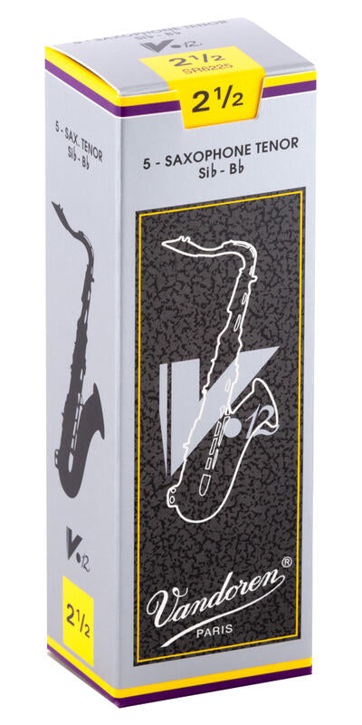 Vandoren SR6225 - V12 Tenor Saxophone Reeds - 2.5 (5-pack)