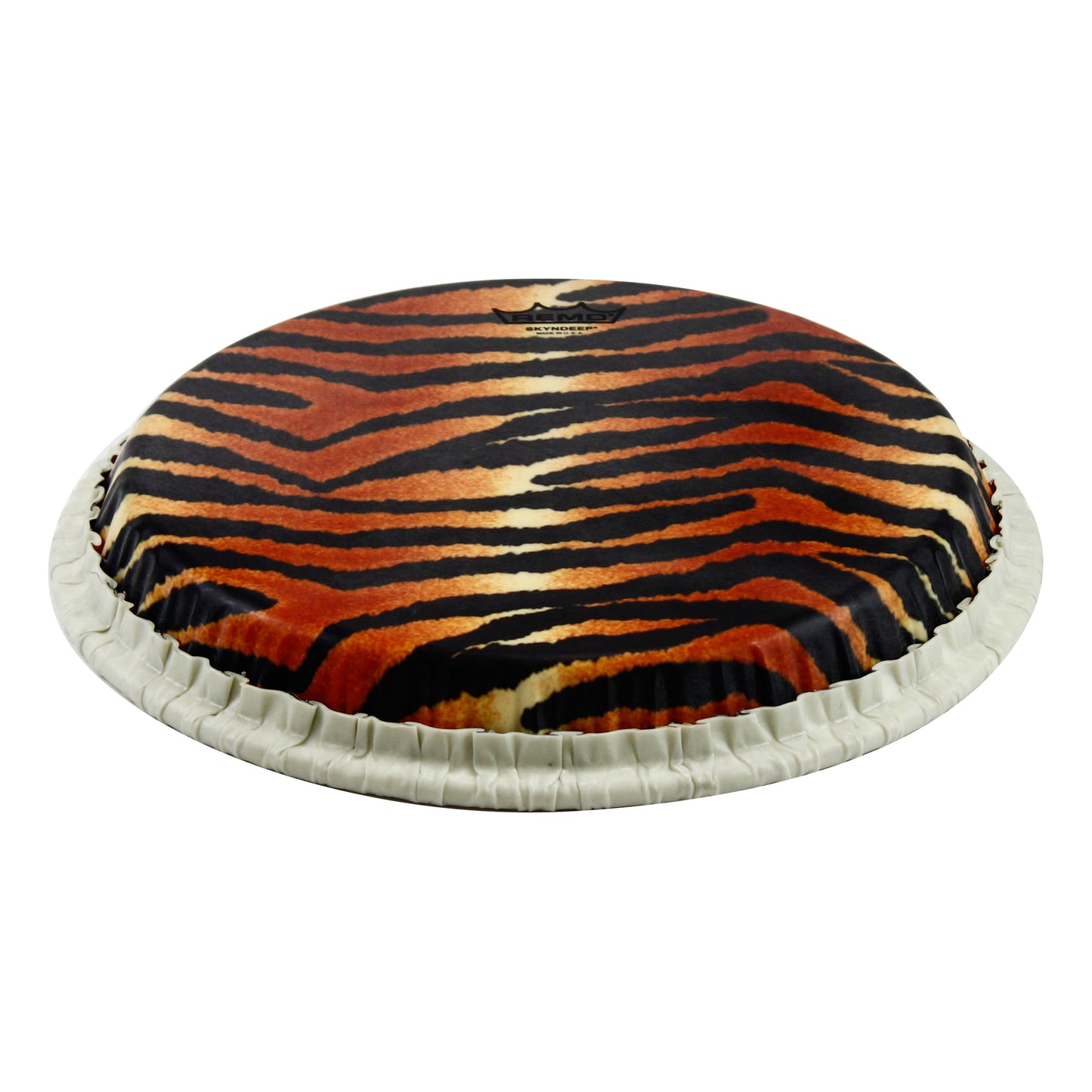 Remo Conga Drumhead, Tucked, 11", Skyndeep®, 'Tiger Stripe' Graphic