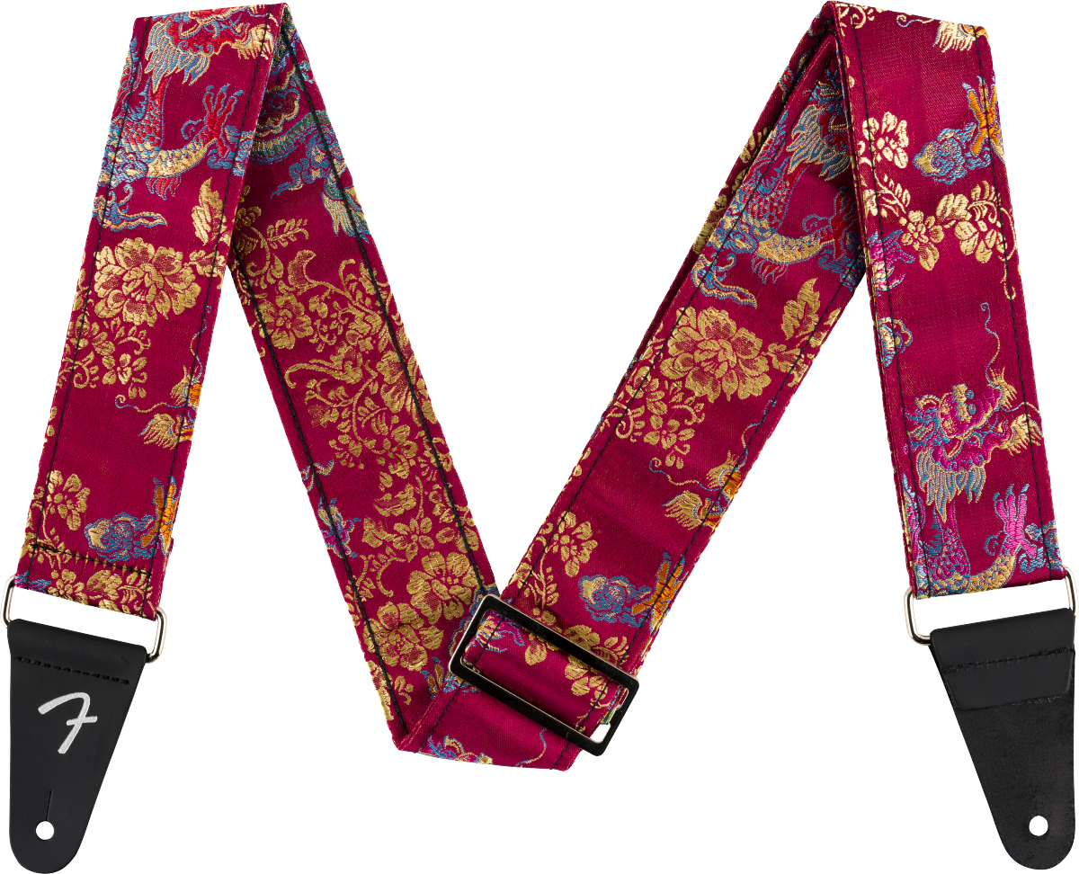 Fender Satin Dragon Strap, Wine