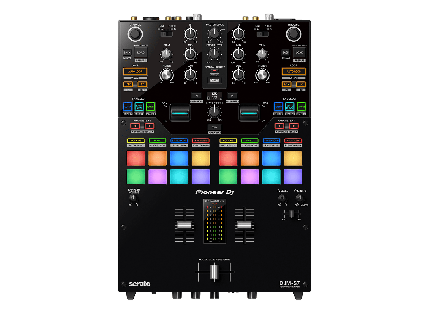 Mezclador de 2 canales Pioneer DJ DJM-S7 para Serato DJ