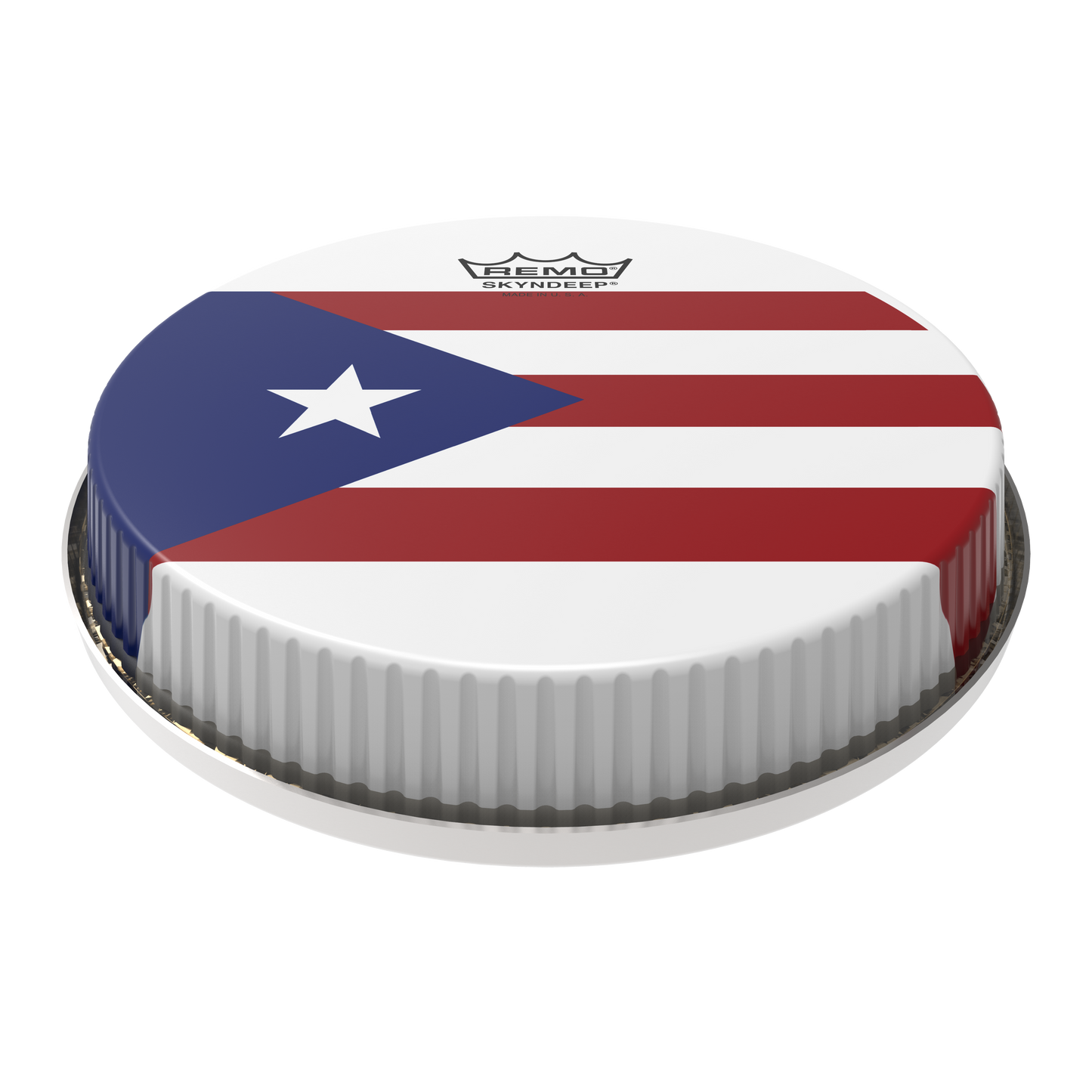 Remo Bongo Drumhead, R-Series, 8.50", Skyndeep, 'Puerto Rican Flag' Graphic