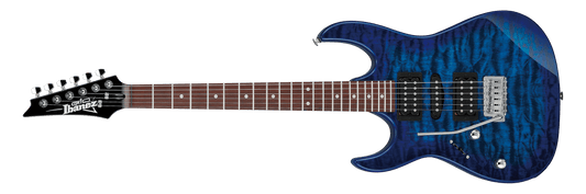 Guitarra eléctrica Ibanez Gio GRX70QA para zurdos - Azul transparente