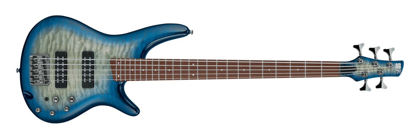 Bajo Ibanez SR Standard SR405EQM de 5 cuerdas - Azul cósmico Starburst teñido