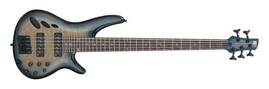 Bajo Ibanez Bass Workshop SRD905 de 5 cuerdas - Cosmic Blue Starburst de bajo brillo