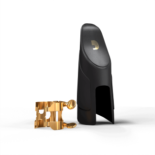 Abrazadera y boquillero D'Addario HSS1G H para saxofón soprano - Dorado