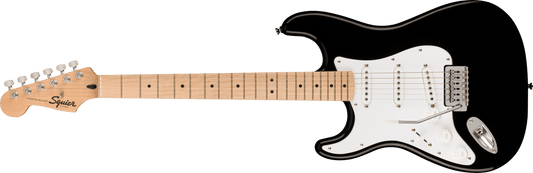 Squier Sonic Stratocaster Left-Handed, Maple Fingerboard, White Pickguard, Black