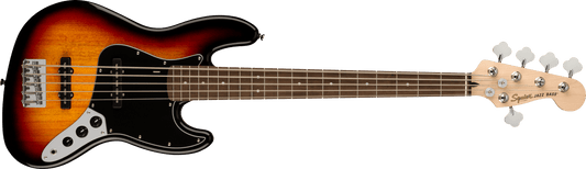 Squier Affinity Series Jazz Bass V, Laurel Fingerboard, Black Pickguard, 3-Color Sunburst