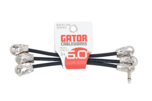Paquete de 3 cables de conexión de 6 pulgadas de línea recta a RA de Gator Cableworks Backline Series
