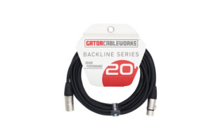 Cable de micrófono XLR de 20 pies de la serie Backline de Gator Cableworks