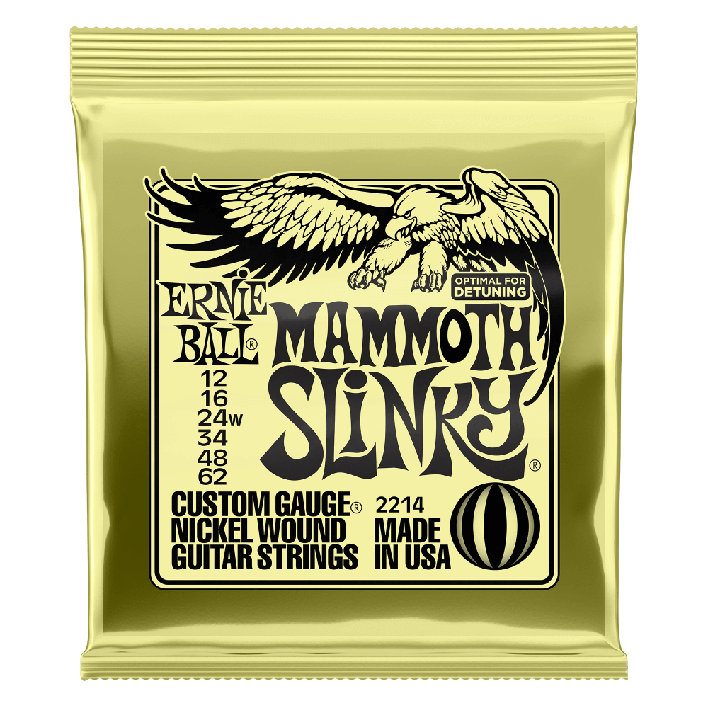 Cuerdas para guitarra eléctrica Ernie Ball 2214 Slinky entorchadas en níquel - 0,012-0,062 Mammoth Slinky