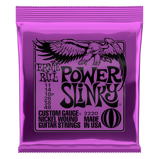 Ernie Ball 2220 Power Slinky Nickel Wound Electric Guitar Strings - .011-.048 P02220