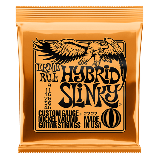 Ernie Ball 2222 Hybrid Slinky Nickel Wound Electric Guitar Strings - .009-.046 P02222