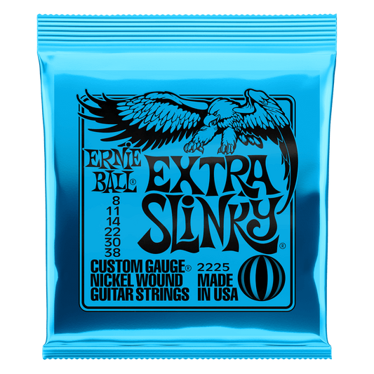 Ernie Ball Extra Slinky Nickel Wound Electric Guitar Strings 8-38 Gauge