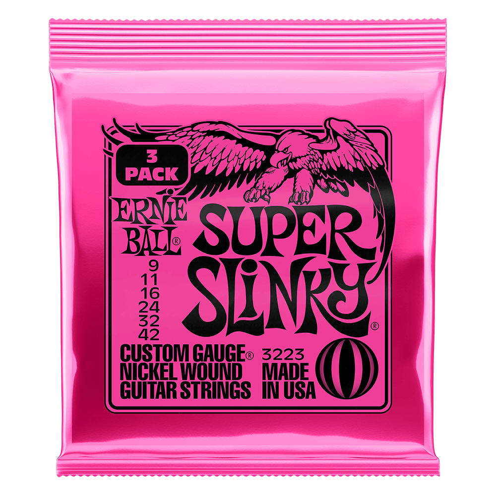 Ernie Ball 2223 Super Slinky Nickel Wound Electric Guitar Strings - .009-.042 P02223