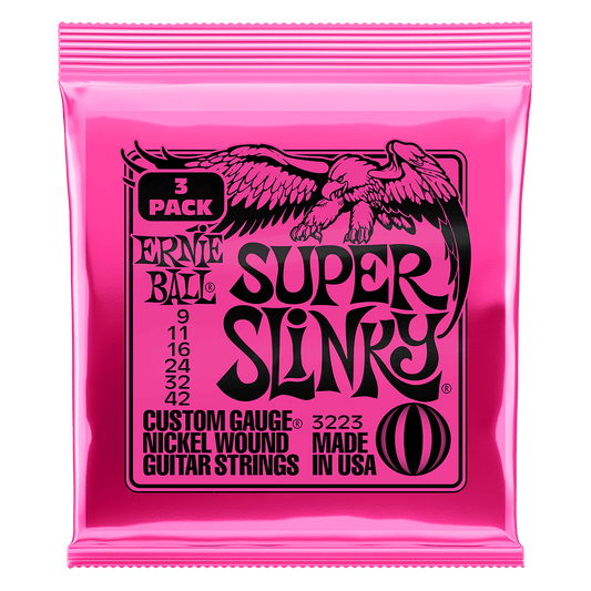 Ernie Ball 2223 Super Slinky Nickel Wound Electric Guitar Strings - .009-.042 P02223