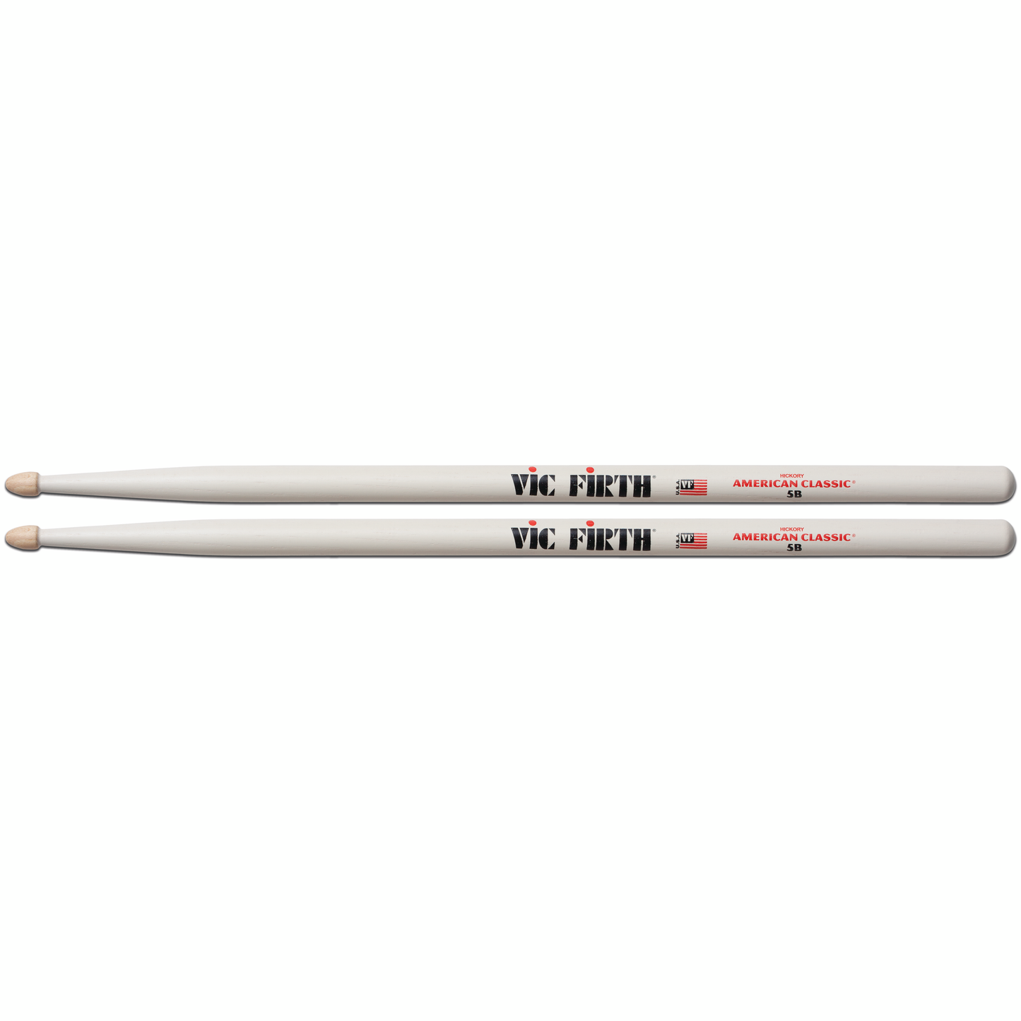Vic Firth American Classic 5B con acabado blanco