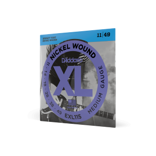 D'Addario EXL115-10P  11-49 Medium, XL Nickel Electric Guitar Strings 10-Pack