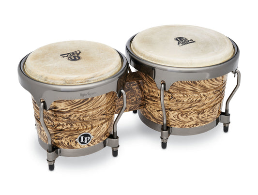 Juego de bongós Aspire Havana Café de Latin Percussion con herrajes de níquel cepillado