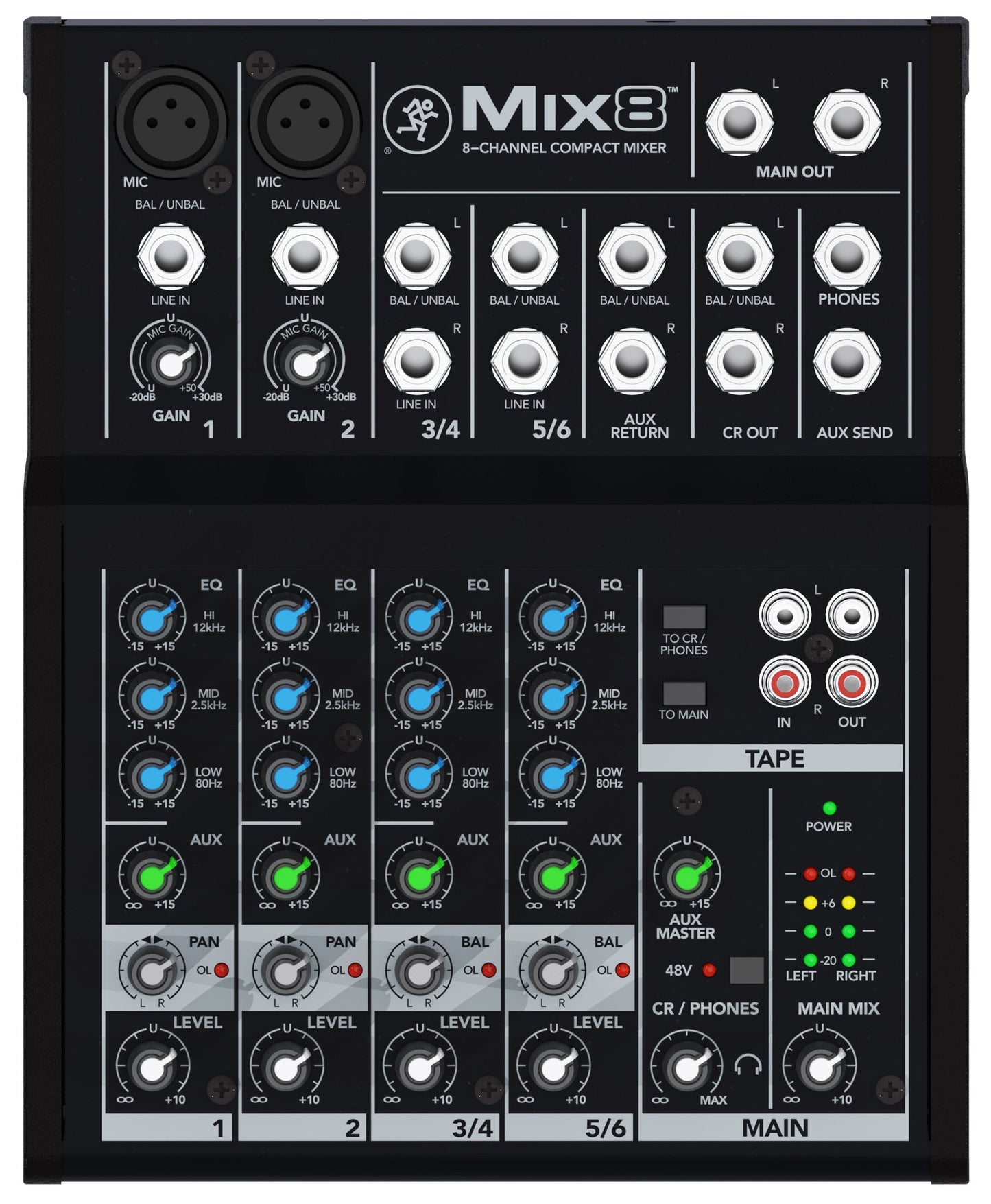 Mackie Mix8 8-channel Compact Mixer