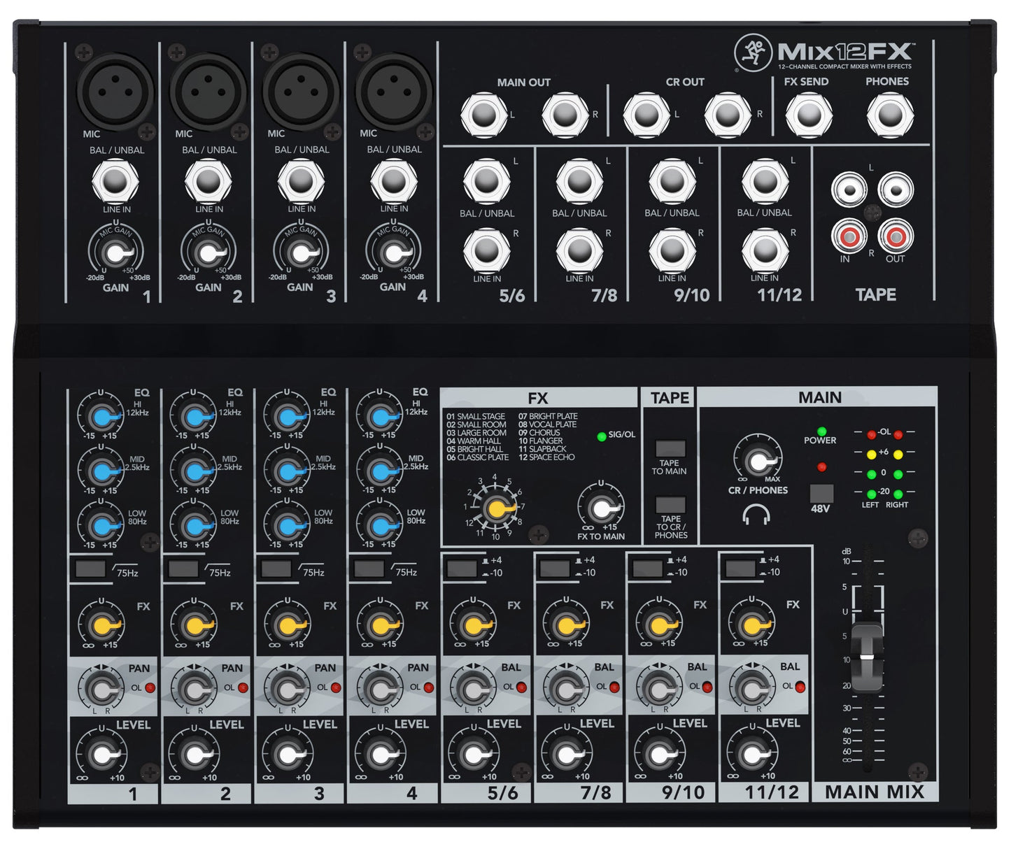 Mackie Mix12FX 12-channel Compact Mixer w/ FX