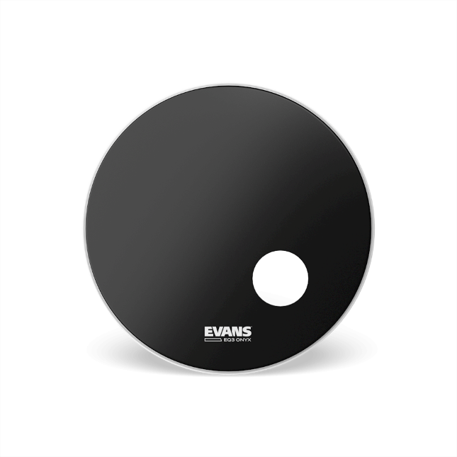 Evans Onyx Resonant Bass Drum Head, 22 Inch