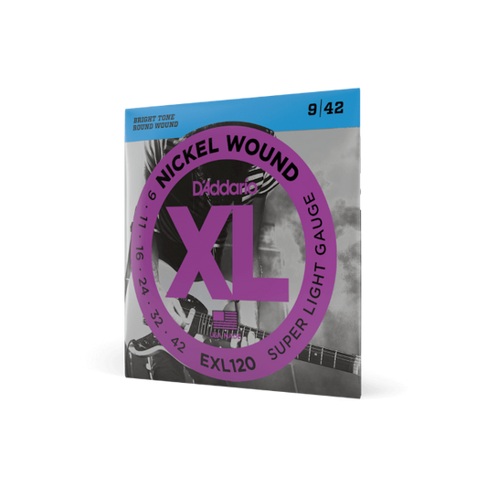 D'Addario EXL120 09-42 Super Light, XL Nickel Electric Guitar Strings