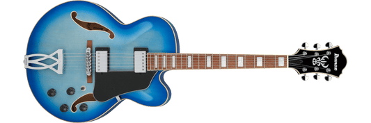 Guitarra eléctrica Ibanez Artcore AF75 de cuerpo hueco - Azul azabache