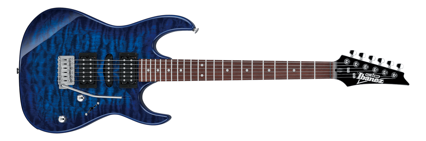 Guitarra eléctrica Ibanez Gio GRX70QA - Azul transparente
