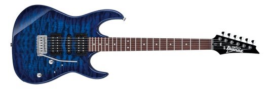 Guitarra eléctrica Ibanez Gio GRX70QA - Azul transparente